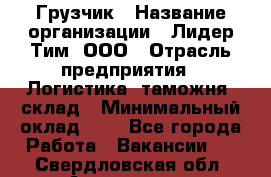 Грузчик › Название организации ­ Лидер Тим, ООО › Отрасль предприятия ­ Логистика, таможня, склад › Минимальный оклад ­ 1 - Все города Работа » Вакансии   . Свердловская обл.,Алапаевск г.